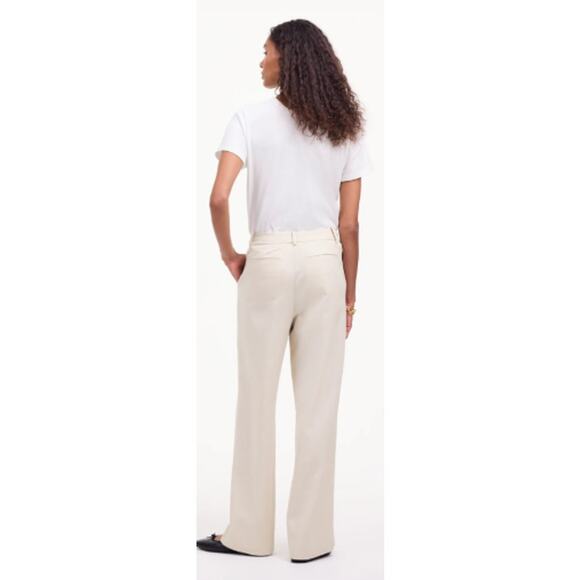 Madewell Slouchy Stretch Drapey Twill Trousers in‎ Stone Size 4 - Picture 4 of 11